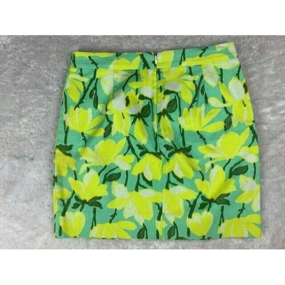 J Crew Size 2 Womens Skirt Short Back Zip Lined Cotton Floral Print - Picture 3 of 3